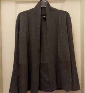 Gray Open Front Sweater